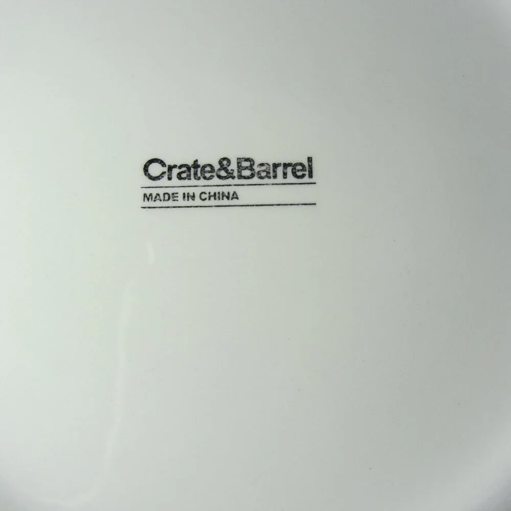 crate & barrel FOUR flower plates (w2453)